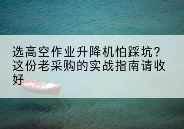 岳池高空作业升降机厂家推荐-选高空作业升降机怕踩坑？这份老采购的实战指南请收好